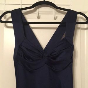 Calvin Klein Navy Blue Satin Gown, 6